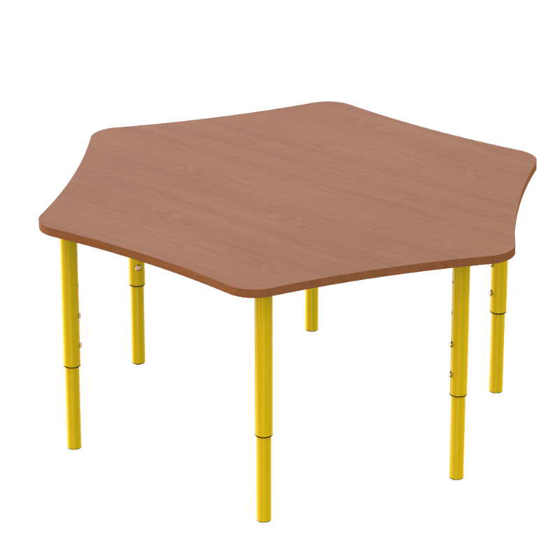 Стіл для дитячого садочку МЕБЛІ-ТЕХНОСТИЛЬ (ДС-6РВ) 6-кутний